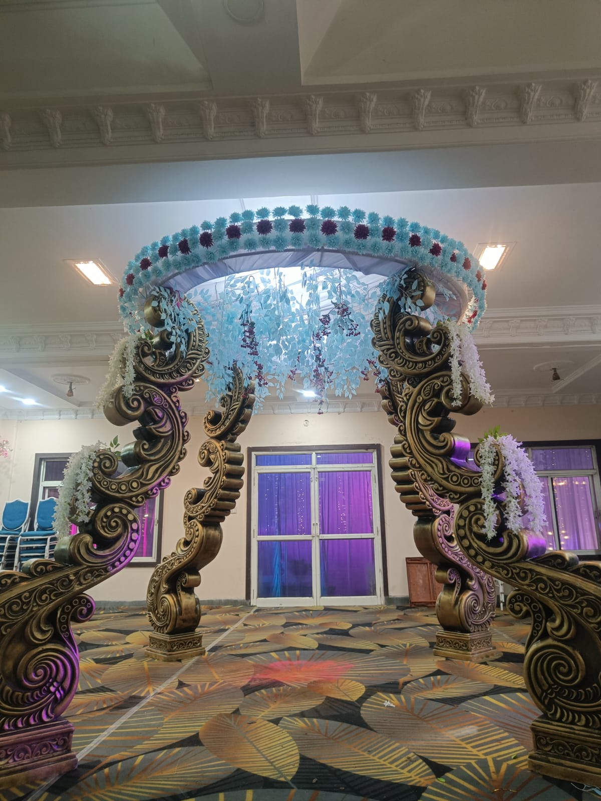 Ornate ceremonial entrance décor